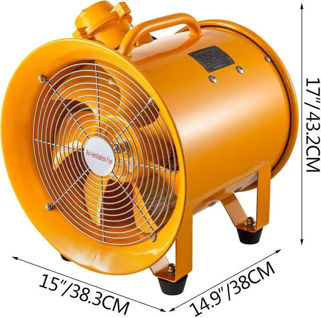 Alt view image 2 of 6 - Explosion Proof Fan 12 Inch, 550W, Industrial Portable Ventilator Blower/Exhaust with 9.8ft Light Cord -No Plug