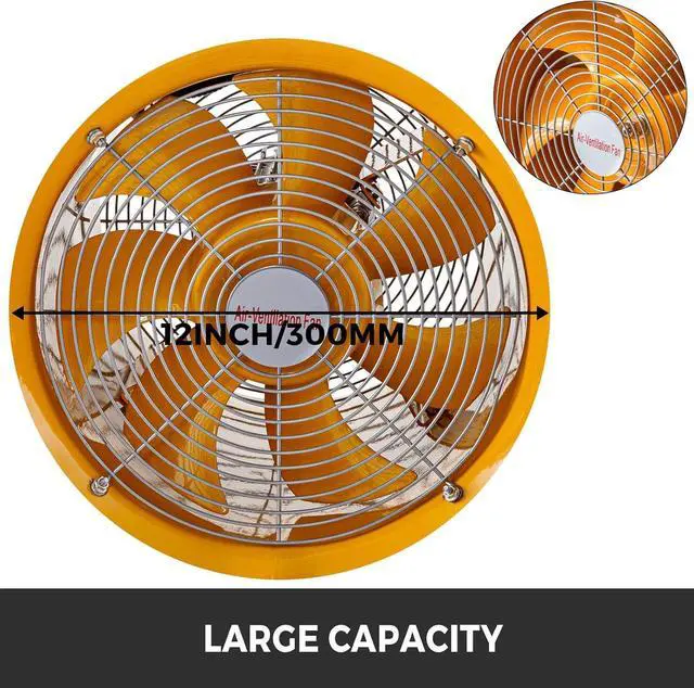 Alt view image 6 of 6 - Explosion Proof Fan 12 Inch, 550W, Industrial Portable Ventilator Blower/Exhaust with 9.8ft Light Cord -No Plug