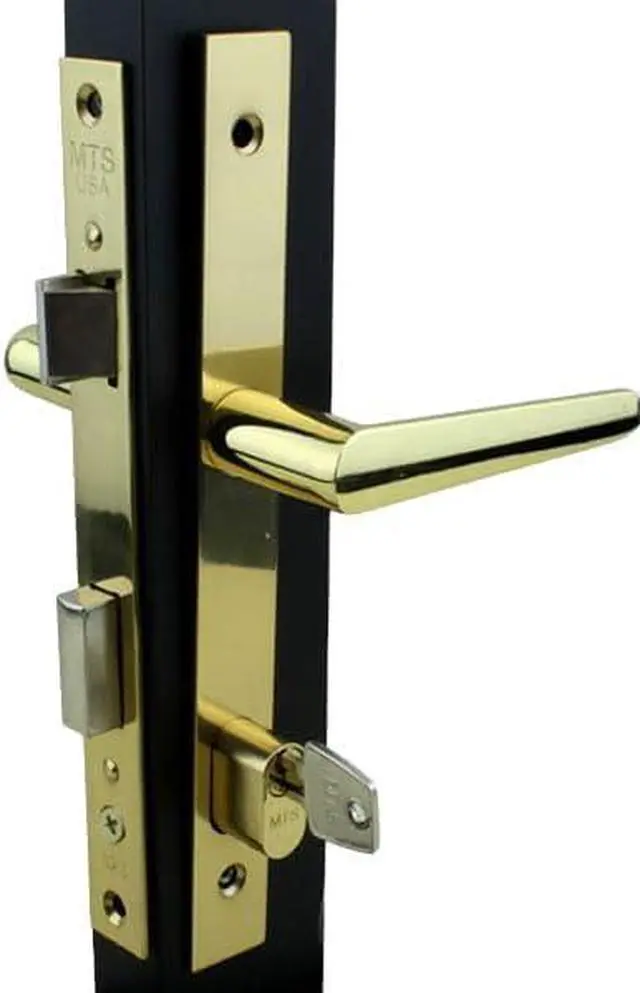 Main image of Papaiz Storm Door Lock (Single and Double Cylinder Available) - Brass (Single Cylinder (Keyed ONE Side w/Thumb Turn) - 2 Pack)
