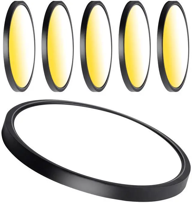 Main image of 15.8 Inch Black Flush Mount Ceiling Light Dimmable, 6 Pack, 24W, 3 Color Temperature Seletable, ETL