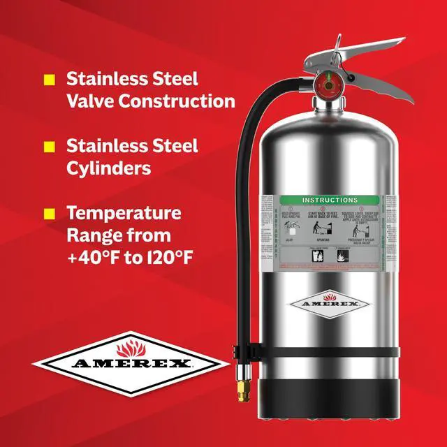 Alt view image 6 of 6 - C260 Class K fire extinguisher for Kitchen Use