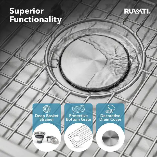 Alt view image 5 of 6 - 27-inch Slope Bottom Offset Drain Undermount Kitchen Sink Single Bowl - RVH7470