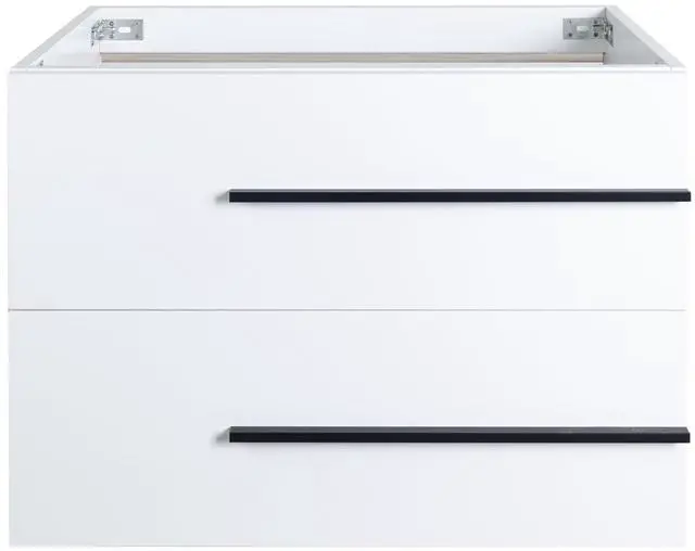 Main image of 30 Inch Bathroom Vanity, Modern Wall Mounted Floating Bathroom Vanity, Bathroom Vanities Sink Cabinet with Storage Drawers & Metal Handles (White Without Ceramic Sink 30")