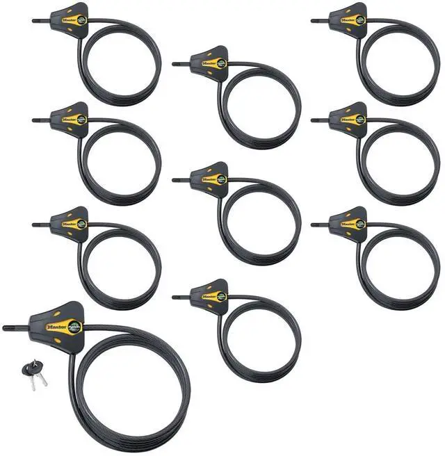 Main image of Keyed Alike Trail Camera Python Adjustable Cable Locks w/20 Keys, Model# 8419KA-10