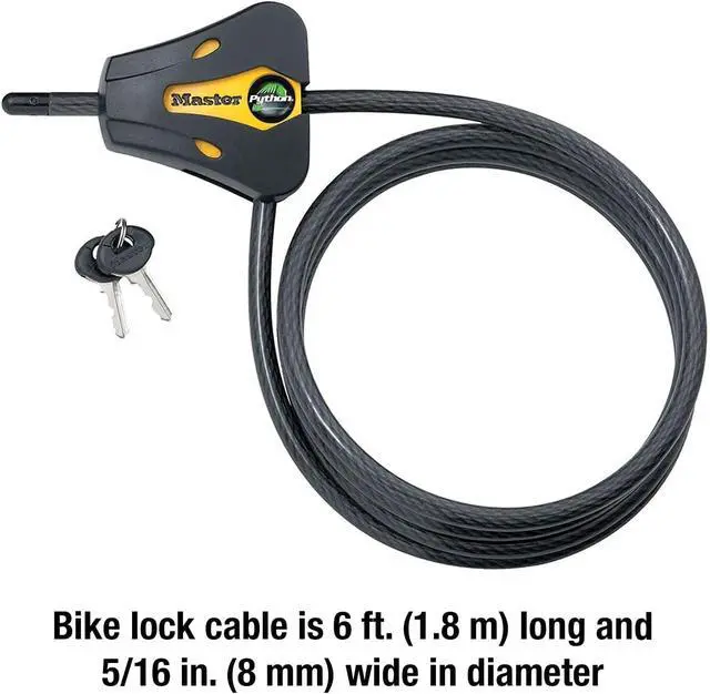 Alt view image 5 of 6 - Keyed Alike Trail Camera Python Adjustable Cable Locks w/20 Keys, Model# 8419KA-10