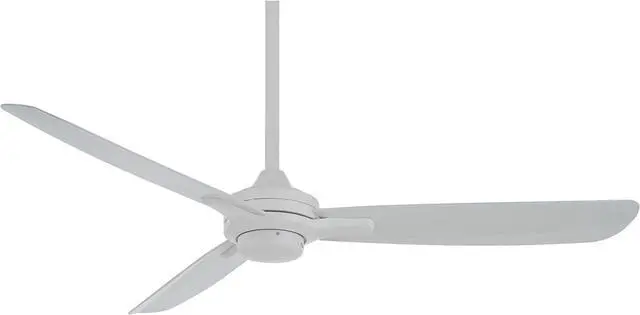 Main image of F727-WHF Rudolph 52" 3-Blade Ceiling Fan in Flat White Finish with Flat White Blades