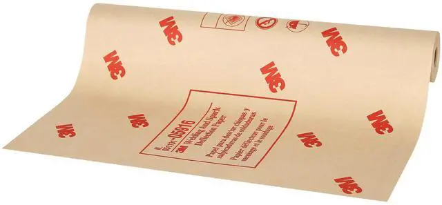 Main image of Welding and Spark Deflection Paper 05916, Flame Retardant, Adhesive Backing, Repositionable, 24 in x 150 ft