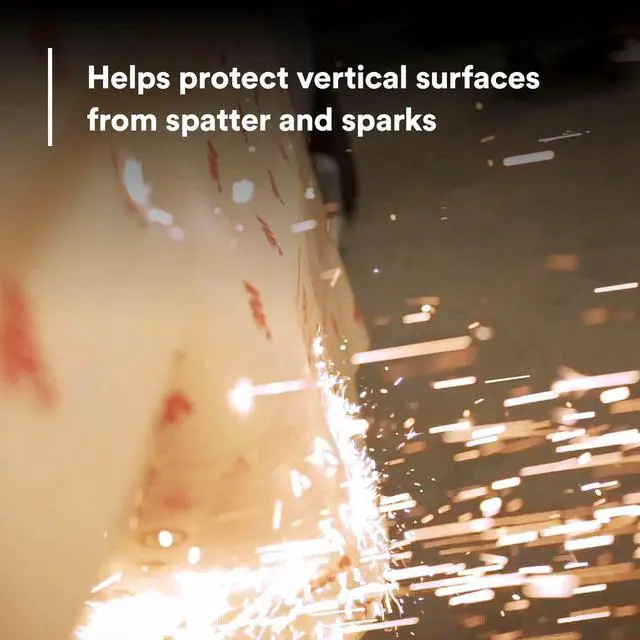 Alt view image 3 of 6 - Welding and Spark Deflection Paper 05916, Flame Retardant, Adhesive Backing, Repositionable, 24 in x 150 ft