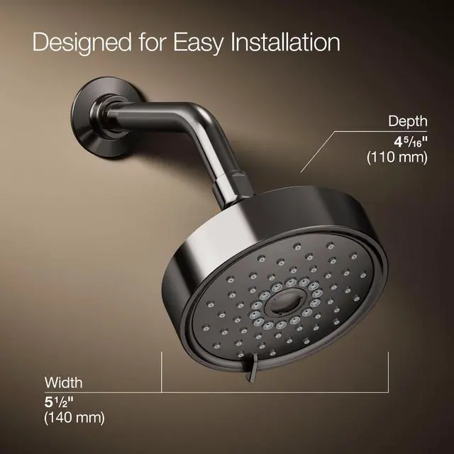 Alt view image 3 of 6 - 22170-G-TT Purist® Three-function showerhead, 1.75 gpm, Vibrant Titanium