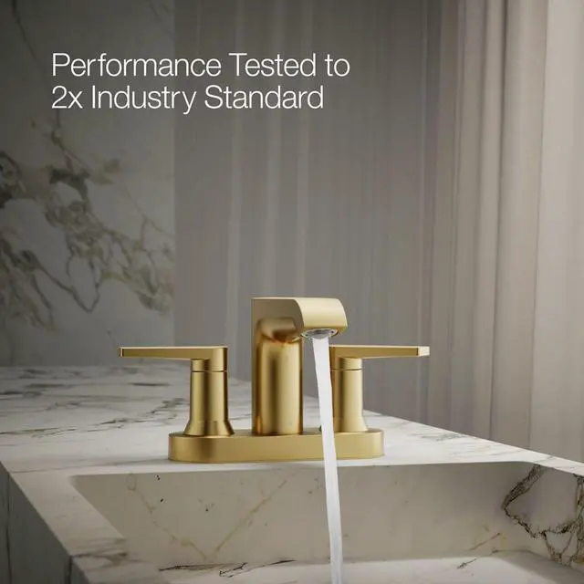 Alt view image 5 of 6 - 97094-4-2MB Hint® Centerset Bathroom Sink Faucet, 1.2 gpm, Vibrant Brushed Moderne Brass