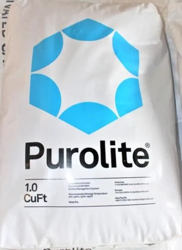 Main image of Purolite C-100E Cationic Resin Replacement for Water Softener 1 CuFt Bag Media