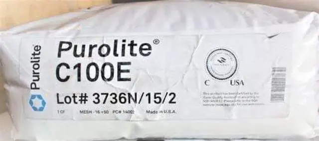 Alt view image 2 of 4 - Purolite C-100E Cationic Resin Replacement for Water Softener 1 CuFt Bag Media