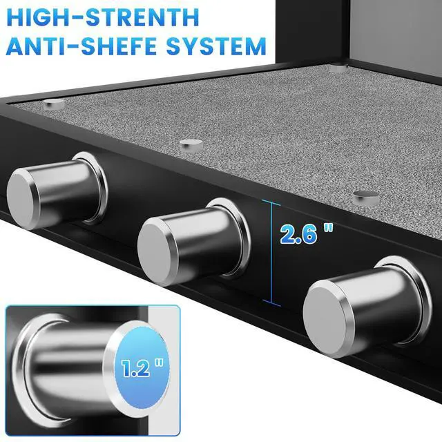 Alt view image 6 of 6 - ." Large Biometric Safe Box, Home Safes Water Fireproof, Duty Document Safe with Bottom Hidden Compartment, Anti-Theft Dual Alerts, Mute Mode, Digital Security for Home and Business