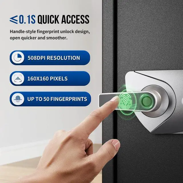 Alt view image 2 of 6 - Large Home Safe Box 2.0 Cub Biometric Safe Fingerprint Recogntion Lock Box with Removable Shelf LED Light Fireproof Bag Wall Mount Cabinet Safe for Home Office Hotel, Black