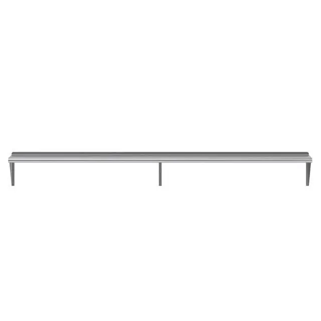 Alt view image 4 of 6 - 12 in. x 96 in. Stainless Steel Wall Shelf | NSF | Metal Shelving | Garage, Laundry, Storage, Utility Room | Restaurant, Commercial Kitchen