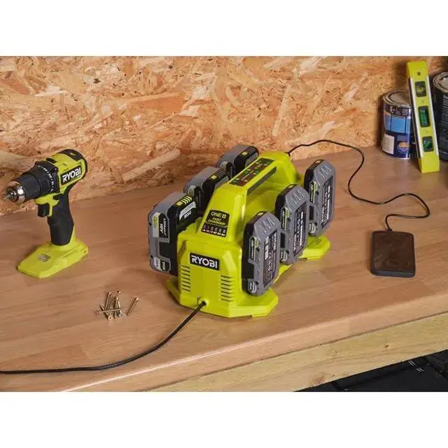 Alt view image 4 of 4 - P135 18V One+ 6 Port Lithium Ion Battery Supercharger (18V Batteries Not Included/Charger Only)