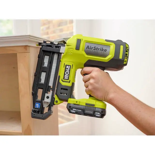 Alt view image 6 of 6 - ONE+ 18V 16-Gauge Cordless AirStrike Finish Nailer (Tool Only), P326, Green | Battery and Charger Sold Separately