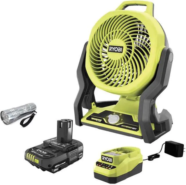 Main image of 18V Hybrid Fan Kit with 2.0Ah Battery, Charger & Light