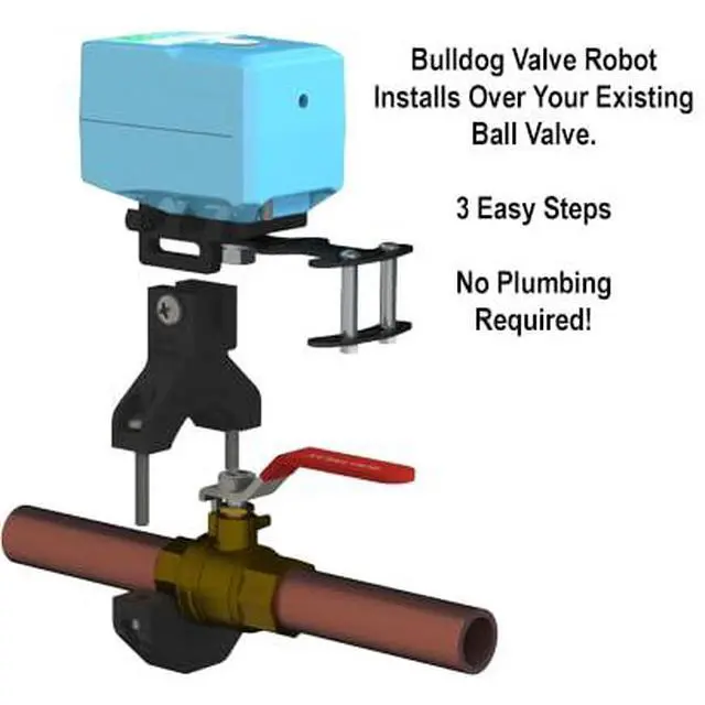Alt view image 6 of 6 - EVC200-HCSML The Bulldog Valve Robot, Z-Wave Water Valve, Smart Home Controller Required, Easy to Install and No Plumbing Required, Valves up to 1.5"