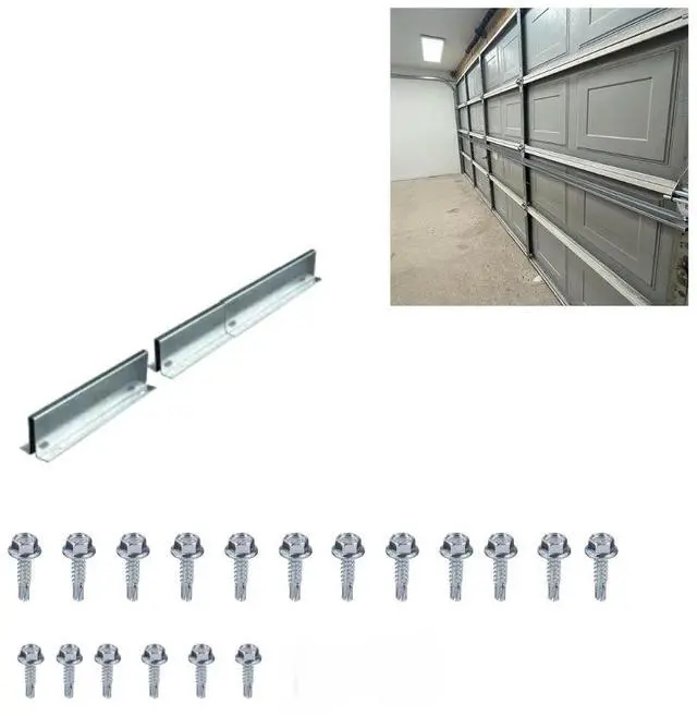 Main image of 9 FT Heavy-Duty Steel Garage Door Reinforcement Bracket - Made in the USA - Prevents Bending, Sagging & Cracking
