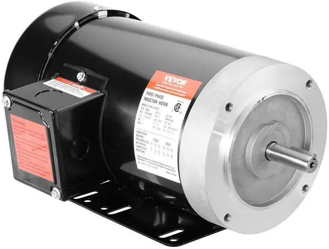 Main image of 2HP Electric Motor 3450 RPM, AC 230V/460V, 56C Frame, Air Compressor Motor 3-Phase, 5/8" Keyed Shaft, CW/CCW Rotation for Agricultural Machinery and General Equipment