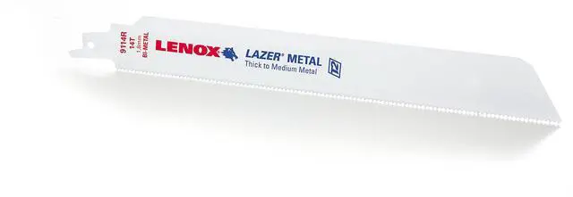 Main image of Tools LAZER Metal Cutting Reciprocating Saw Blade, Bi-Metal, 9-inch, 14 TPI, 50/PK