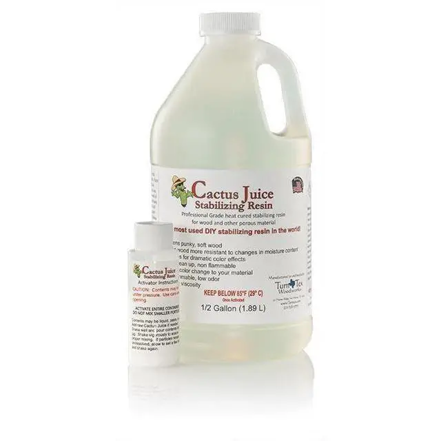 Alt view image 2 of 6 - BVV Cactus Juice Stabilizing Resin for Woodworking - Cures & Hardens Soft Wood for DIY Projects, Carpentry - 1 Gallon Cactus Juice Resin - Activator Included