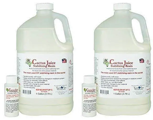 Alt view image 3 of 6 - BVV Cactus Juice Stabilizing Resin for Woodworking - Cures & Hardens Soft Wood for DIY Projects, Carpentry - 1 Gallon Cactus Juice Resin - Activator Included