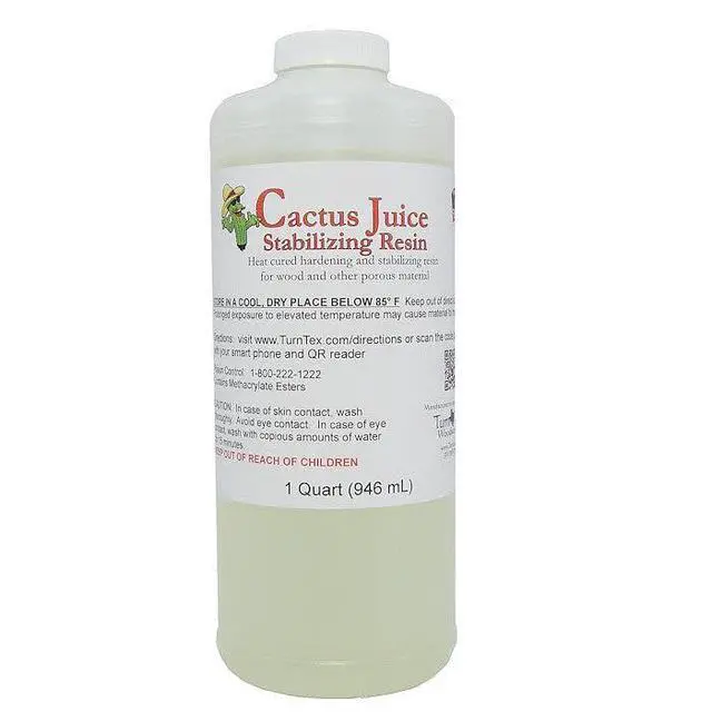 Alt view image 4 of 6 - BVV Cactus Juice Stabilizing Resin for Woodworking - Cures & Hardens Soft Wood for DIY Projects, Carpentry - 1 Gallon Cactus Juice Resin - Activator Included