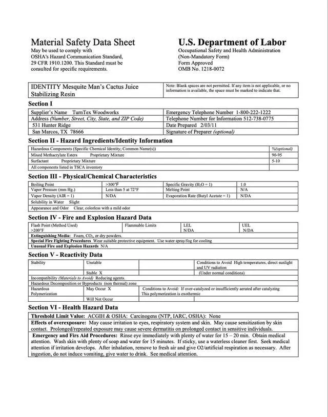 Alt view image 6 of 6 - BVV Cactus Juice Stabilizing Resin for Woodworking - Cures & Hardens Soft Wood for DIY Projects, Carpentry - 1 Gallon Cactus Juice Resin - Activator Included