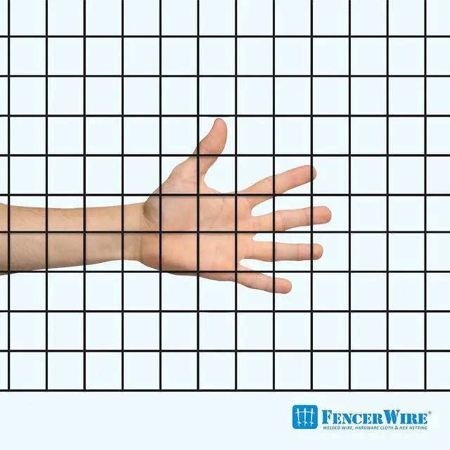 Alt view image 5 of 6 - 14 Gauge Black Vinyl Coated Welded Wire Mesh Size 1 inch by 1 inch (4 ft. x 50 ft.)