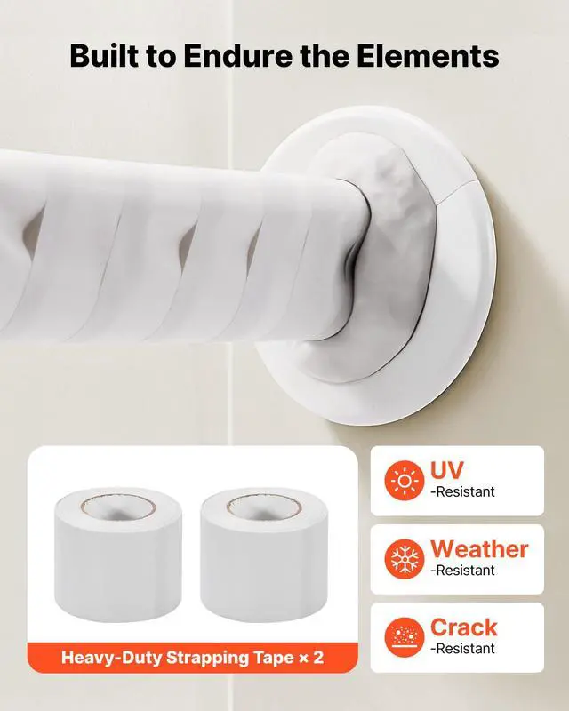 Alt view image 6 of 6 - 50ft Mini Split Line Set, 1/4 & 3/8 OD AC Copper Tubing Pipe, 3/8 White PE Thickened Insulated Coil with Flared Nuts, Strapping Tapes, for Mini Split Air Conditioner HVAC or Heat Pump System