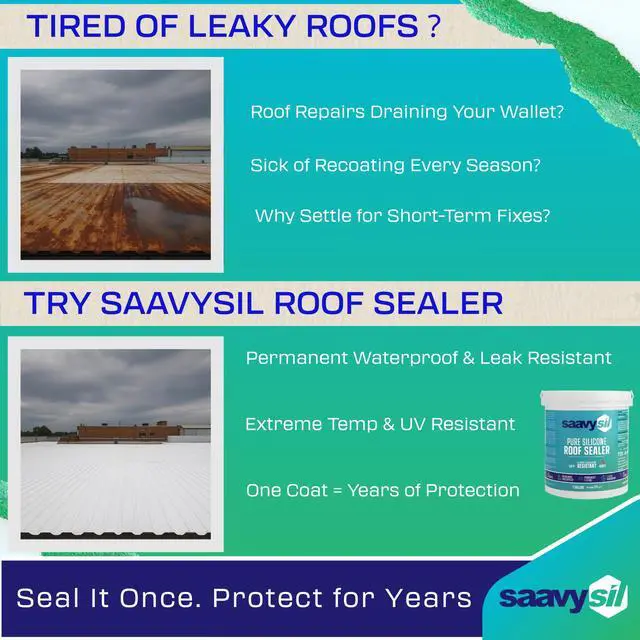 Alt view image 6 of 6 - Pure Silicone RV Roof Coating & Leak Repair, No Primer Needed, One Coat, Self-Leveling, Waterproof & UV Resistant for EPDM, TPO, Metal, Fiberglass & Flat Roofs - 4.75 Gallons White