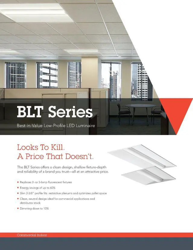Alt view image 5 of 6 - 2BLT4 46L ADP LP835 High Output Best-in-Value Low-Profile Recessed LED Troffer, 2' x 4'