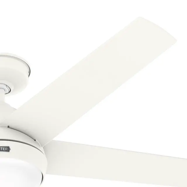 Alt view image 3 of 6 - Skyflow 52 inch Indoor/Outdoor Ceiling Fan with Light and Wall Control, Matte White Ceiling Fan, 3 Speed WhisperWind Motor, 52611, for Coastal Patios, Pergolas, Bedrooms, or Living Rooms