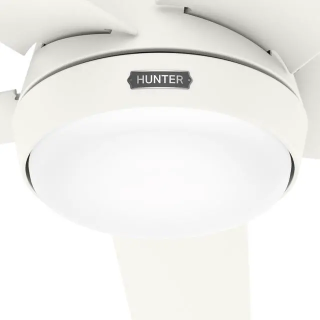 Alt view image 5 of 6 - Skyflow 52 inch Indoor/Outdoor Ceiling Fan with Light and Wall Control, Matte White Ceiling Fan, 3 Speed WhisperWind Motor, 52611, for Coastal Patios, Pergolas, Bedrooms, or Living Rooms