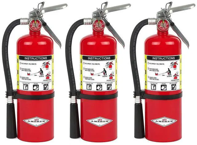 Main image of B500 ABC Dry Chemical Class A, B, and C Fire Extinguisher with 12 to 18 Feet Range and 14 Second Discharge Time (5 Lb, 3-Pack)