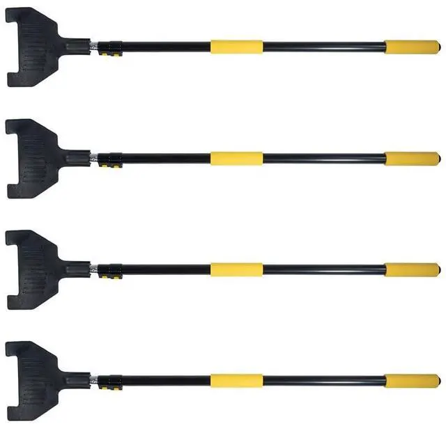 Main image of 4 Pack 8ft V Shaped Board Corner Protector Extension Handle - Edge Protector Pole for Flatbed, Adjustable Locking Clamps V Edge Sponge Hand Held Guards Handle