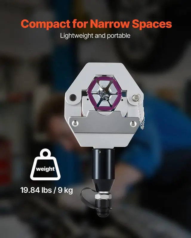 Alt view image 5 of 6 - Hydraulic Hose Crimper, Hydra-Krimp AC Hose Crimper Kit with 7 Dies Snap-On & Carrying Case, Hydraulic A/C Hoses Crimping Tool for Automotive & Air Conditioning Repair (Split with Manual Pump)