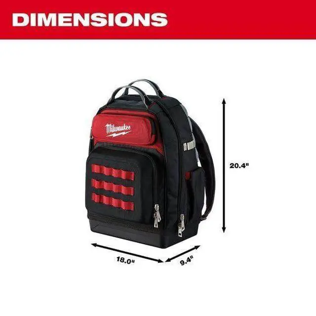 Alt view image 3 of 3 - BYOGI Fits Milwaukee 48-22-8201 Ultimate Jobsite Backpack, Red, Black