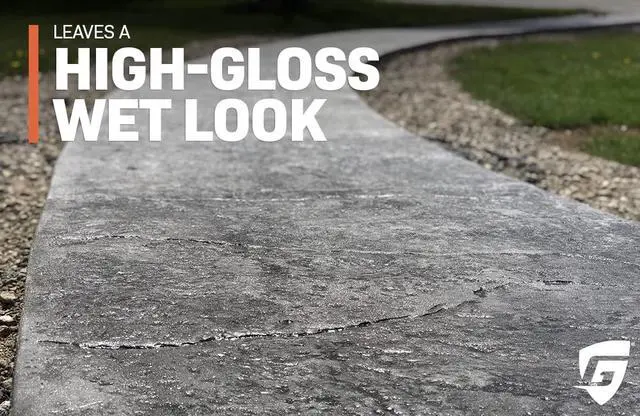 Alt view image 3 of 6 - Cryli-Tek 5505-5 Gallons Solvent Based Acrylic High Gloss Wet Look Water Repellent, Concrete Sealer and Paver Sealer