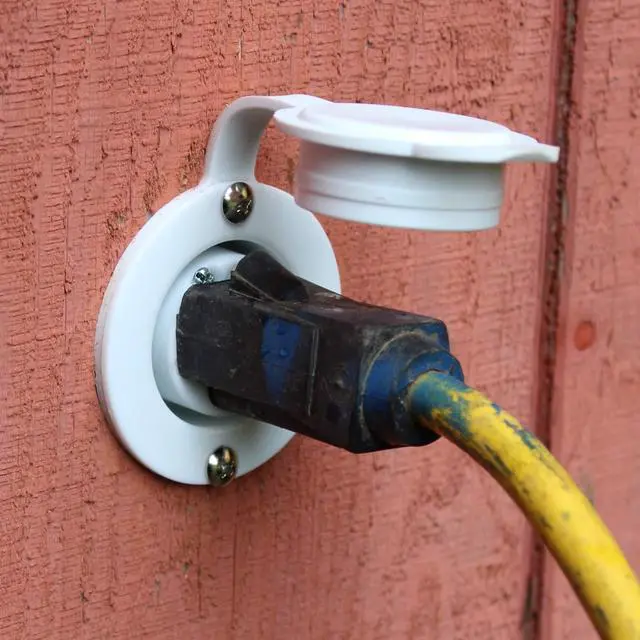 Alt view image 4 of 6 - 5279 Flanged Outlet Receptacle - 15 Amp 125 Volt NEMA 5-15, Commercial Grade Electrical Outlet, 2-Pole 3-Wire Straight Blade Plug, cUL Listed, 10-14 AWG, 10-Pack w/ Front Cover Only