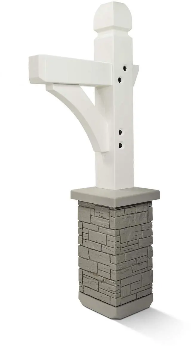 Main image of Premium Mailbox Post Set (Cross-Arm, Classic White)