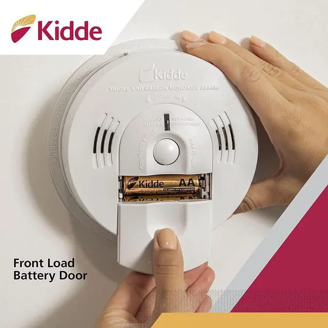 Alt view image 6 of 6 - Smoke & Carbon Monoxide Detector, Hardwired, Interconnect Combination Smoke & CO Alarm with Battery Backup, Voice Alert, Pack of 2