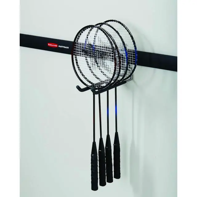 Alt view image 4 of 6 - FastTrack Rail Garage Organization MultiPurpose Hook 50lbs Capacity Satin Nickel Wall Mounted Storage System Direct Mount into FastTrack Garage Rail for Home/Garage Organization (Pack of 8)