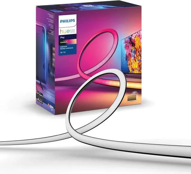 Main image of 75" Smart Light Strip - White and Color Ambiance LED Color-Changing TV Backlight - Sync with Television, Music, Gaming - Requires Bridge and Sync Box