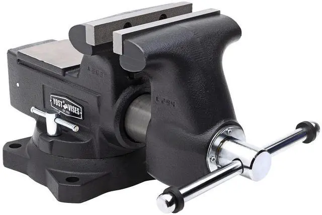 Main image of Yost HD650-C Heavy Duty 6-1/2 Inch Mechanics Work Bench Vise | Heavy Duty Woodworking & Metal Work Table with Secure Grip Swivel Base | 60,000 PSI Casting Iron Material with Extra-large Anvil Surface
