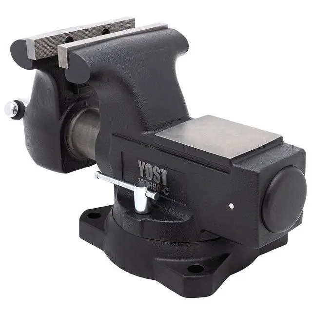 Alt view image 3 of 6 - Yost HD650-C Heavy Duty 6-1/2 Inch Mechanics Work Bench Vise | Heavy Duty Woodworking & Metal Work Table with Secure Grip Swivel Base | 60,000 PSI Casting Iron Material with Extra-large Anvil Surface