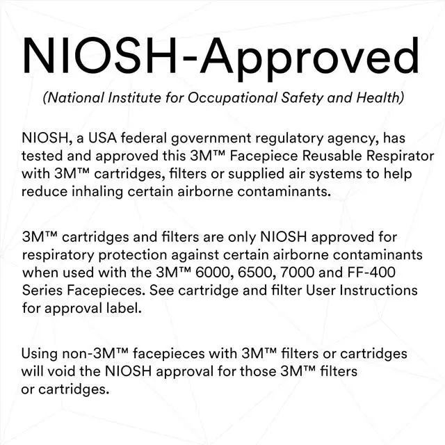 Alt view image 2 of 6 - Full Facepiece Reusable Respirator 6700, NIOSH, Large Lens, ANSI High Impace Eye Protection, Silicone Face Seal, Four-Point Harness, Comfortable Fit, Painting, Dust, Chemicals, Small