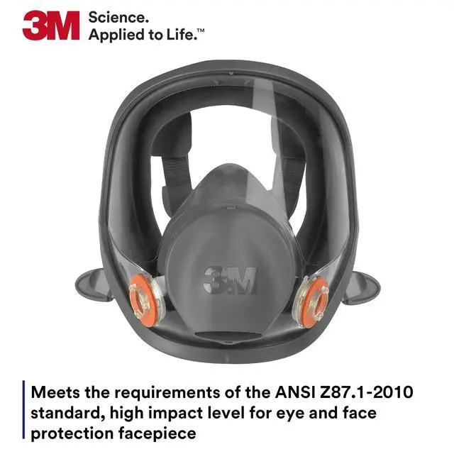 Alt view image 6 of 6 - Full Facepiece Reusable Respirator 6700, NIOSH, Large Lens, ANSI High Impace Eye Protection, Silicone Face Seal, Four-Point Harness, Comfortable Fit, Painting, Dust, Chemicals, Small